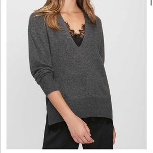 Brochu Walker The Lace Vee Looker Pullover Size Small